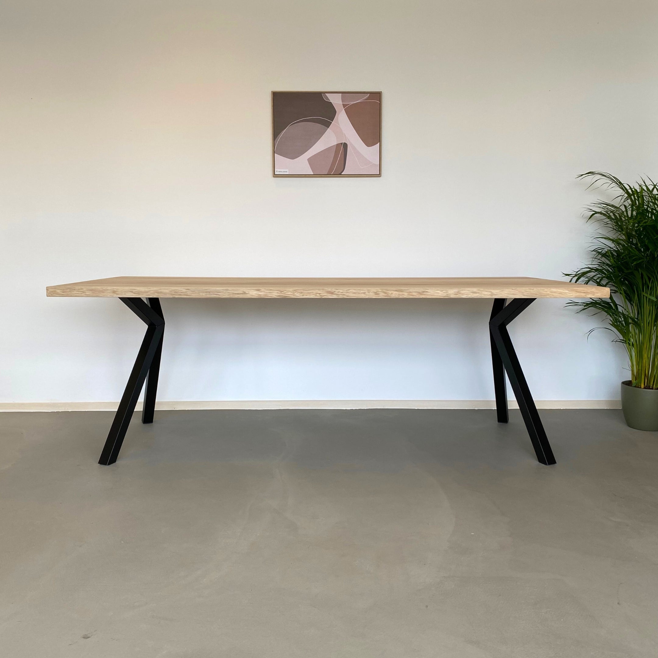 Boomstam eettafel "Stef" 