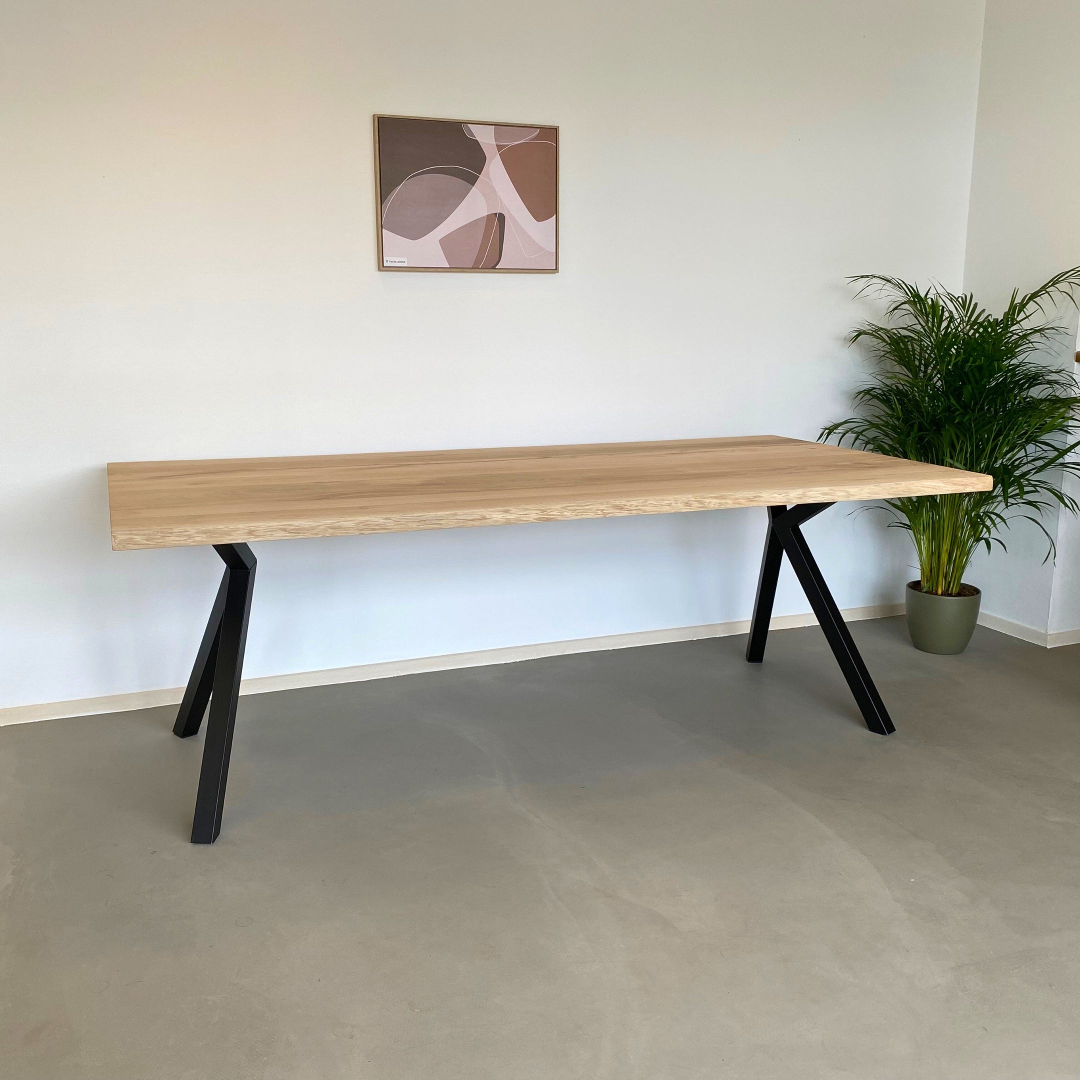 Boomstam eettafel "Stef" 