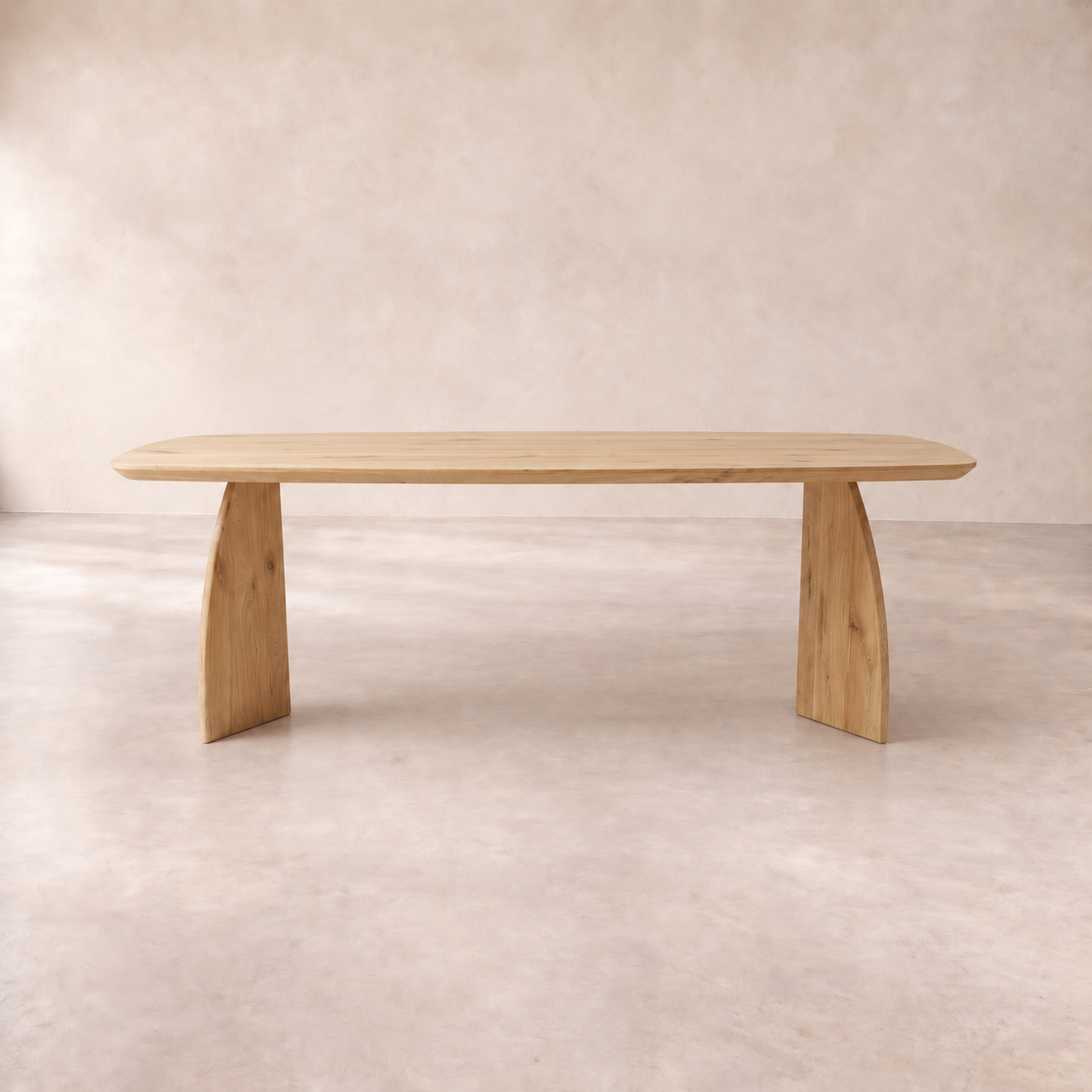 Pelle - Eiken v onderstel eettafel - Japandi 