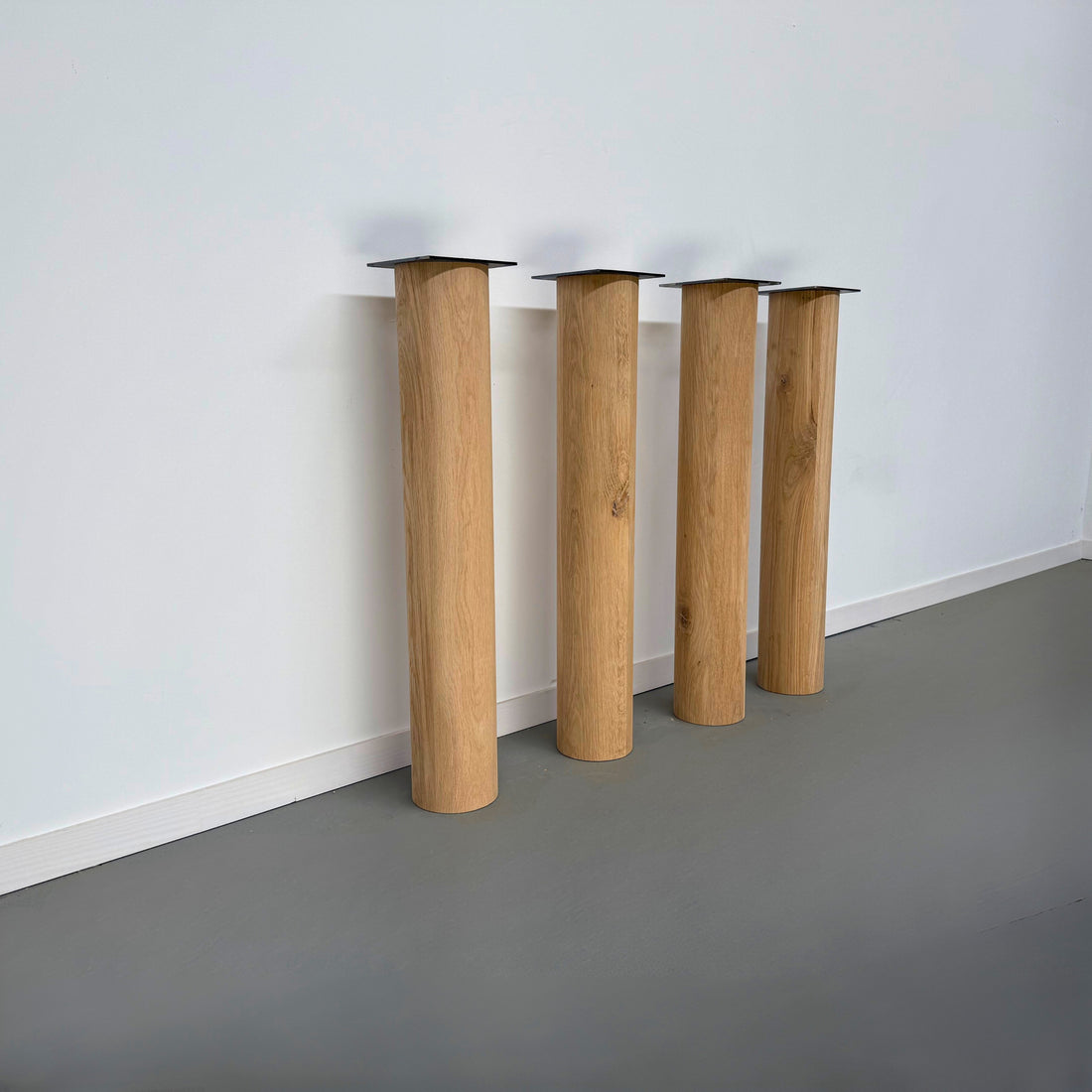 Eikenhouten ronde poten - set van 4 - Ø12cm 