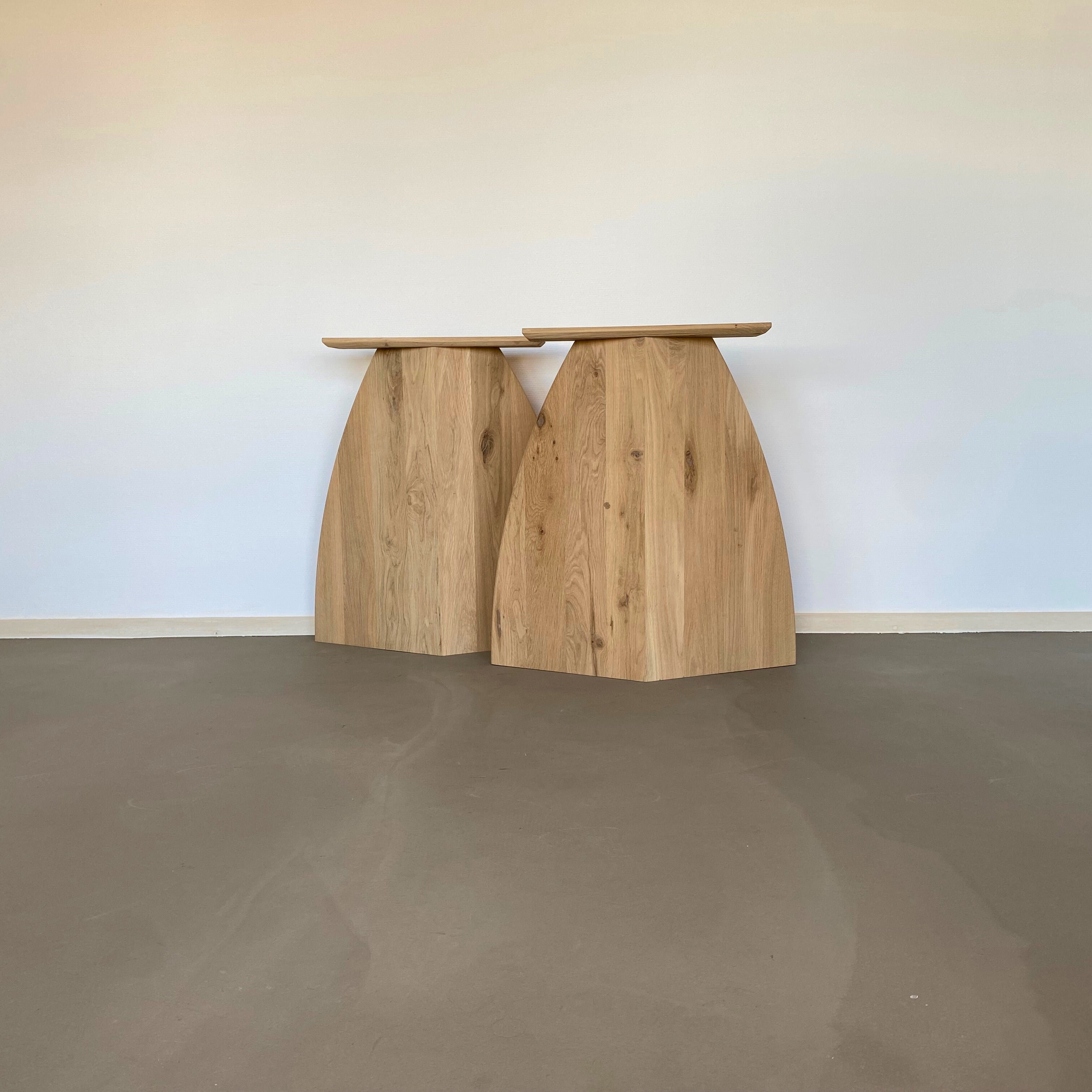 Eiken V plaat poot - set van 2 