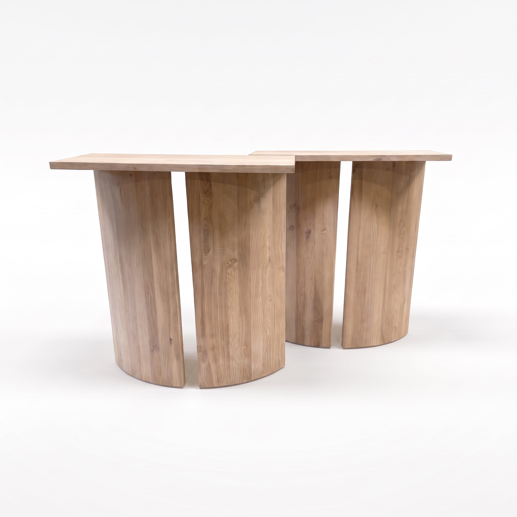 Ove - Eiken rond onderstel eettafel - Japandi 